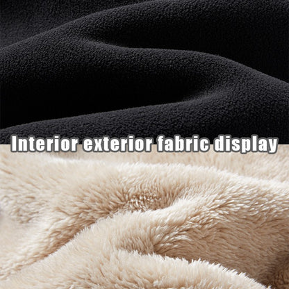 IPPOLICH Mens Winter Casual Pants Outdoor Plush Velvet Thickened Cold-proof Pure Cotton Casual Pants Men Windproof Warm Trousers