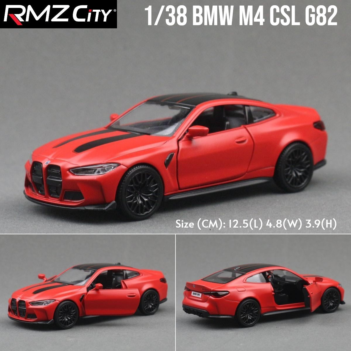 1/36 BMW M2 M3 M4 M5 Modelo de Carro de Brinquedo para Crianças RMZ City Miniatura de Metal Fundido de Corrida com Fricção para Coleção, Presente para Meninos