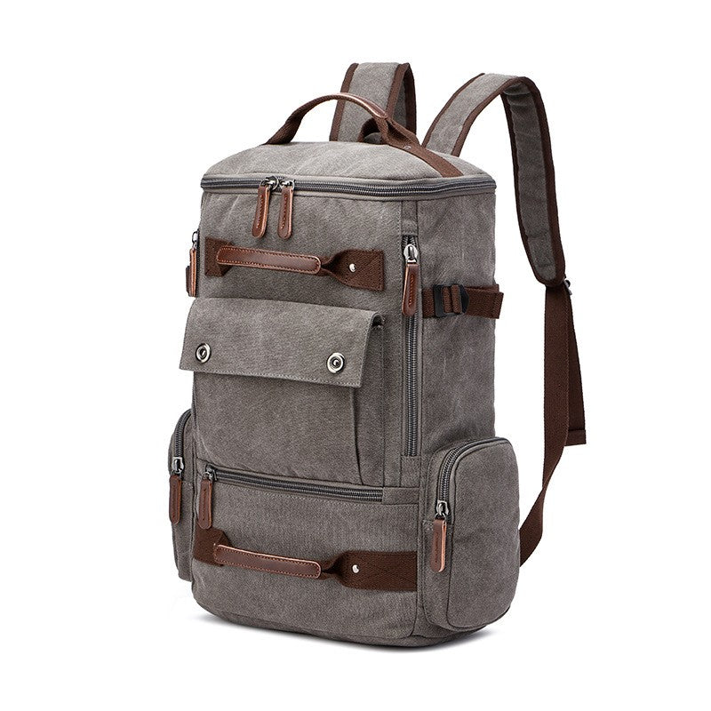 Mochila Masculina Vintage Lona Mochila Escolar Masculina Bolsas de Viagem Mochila de Grande Capacidade Mochila para Laptop Bolsa de Alta Qualidade