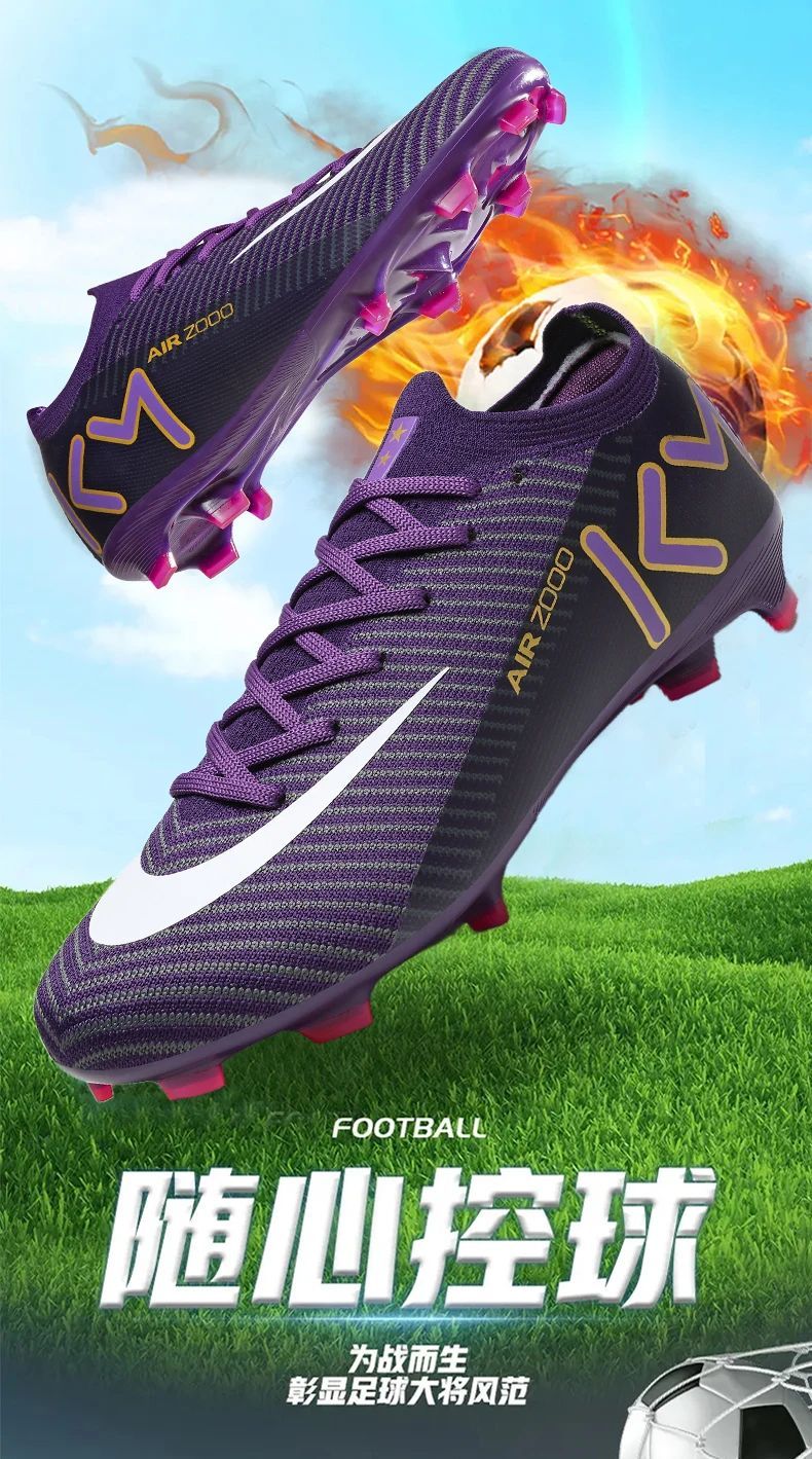 New Men Women Football Field Boots Studded Comfortable Unisex Soccer Shoes Cleats Ultralight Professional Sneakers Comfortable