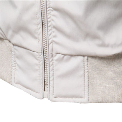 AIOPESON Solid Color Baseball Jacket Men Casual Stand Collar Bomber Mens Jackets Autumn High Quality Slim Fit Jackets for Men