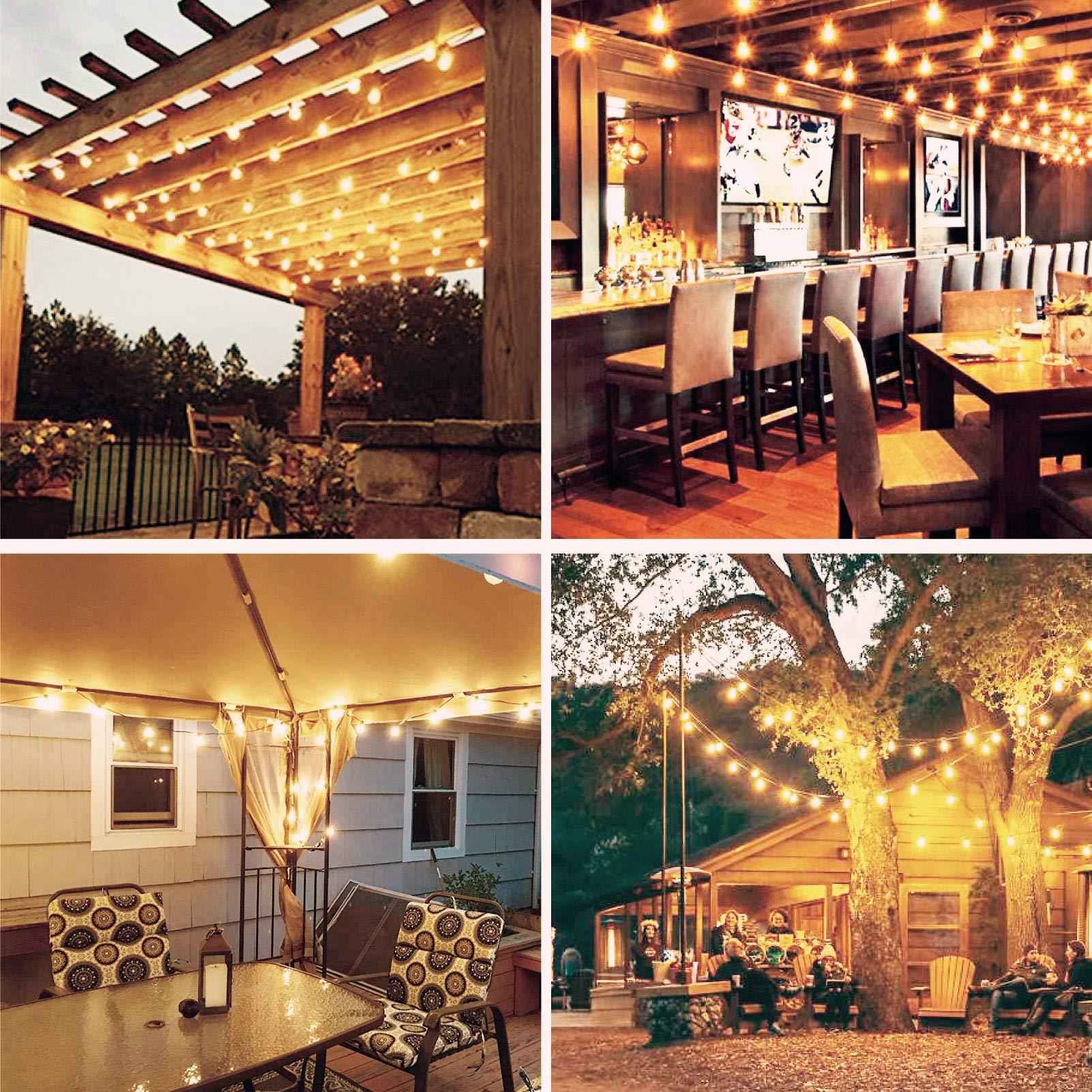 Outdoor LED Waterproof G40 String Light EU Plug Shatterproof Light Bulb Garden Fairy String Lights for Patio Festoon Party Decor