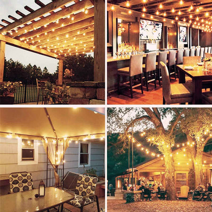 Outdoor LED Waterproof G40 String Light EU Plug Shatterproof Light Bulb Garden Fairy String Lights for Patio Festoon Party Decor