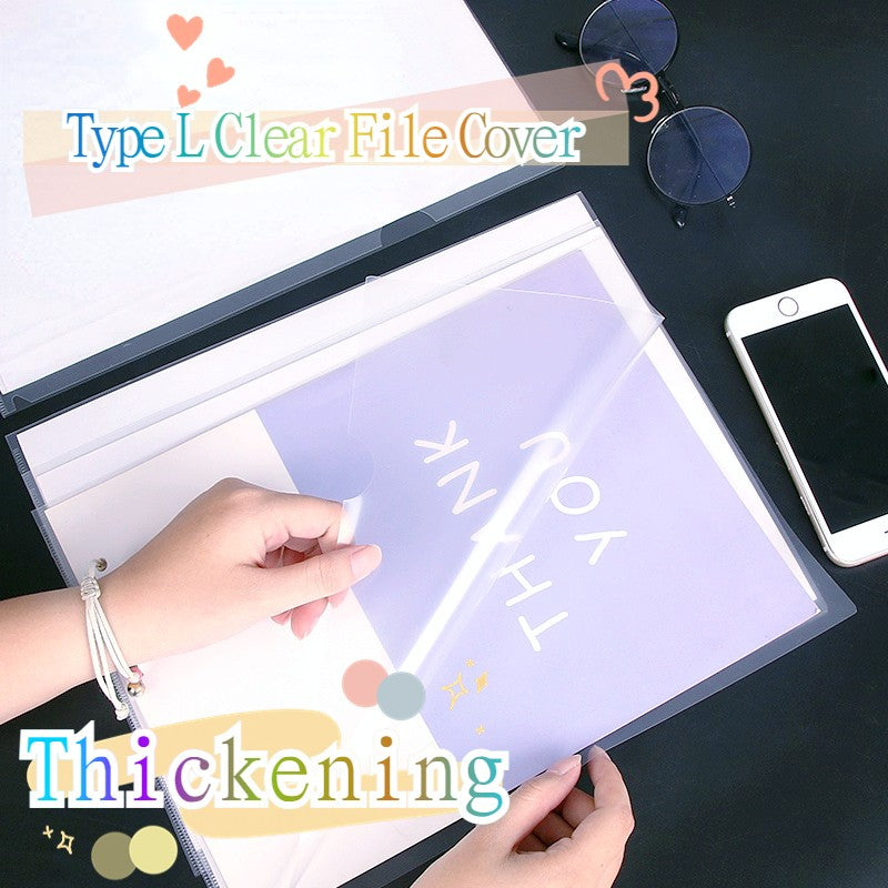 8pcs A4 Letter Size Plastic Clear Cut Flush Folder Document Protector for Home School Office Supplies