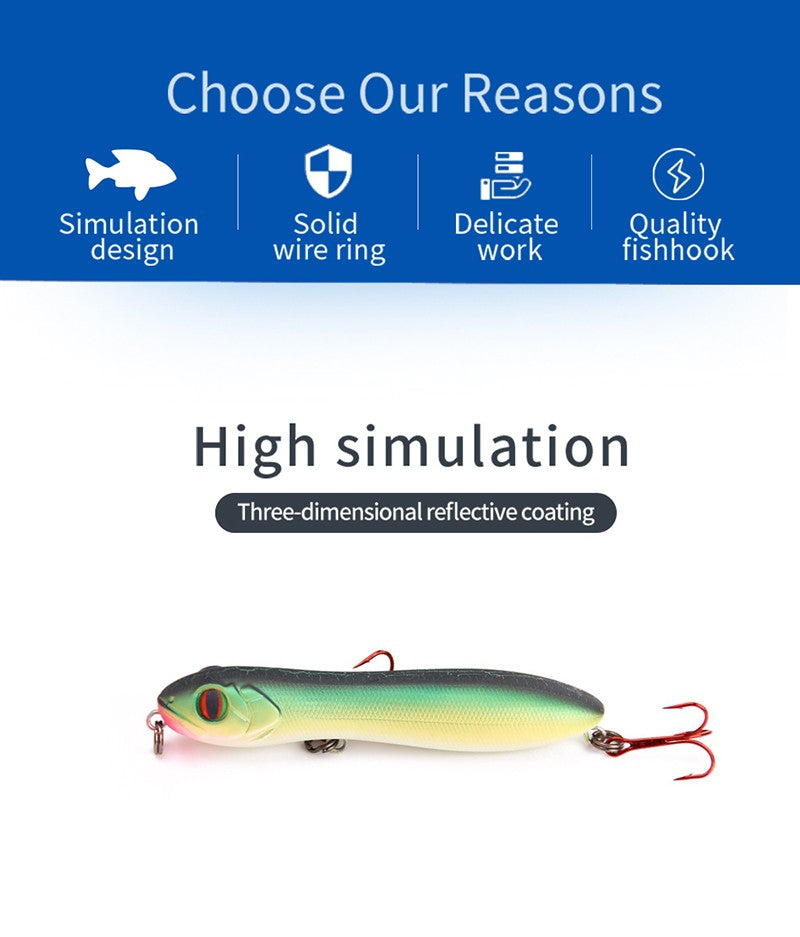 Fishing Lures Pesca 10.5cm 15.6g Topwater Artificial Snake Head Pencil Isca Hard Bait Wobblers Trolling Jigbait Fishing Tackle