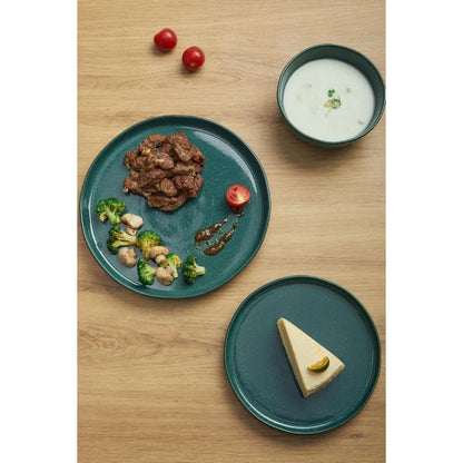 Ceramic Dinnerware Set for 4 with Reactive Glaze Plates and Bowls Microwave Safe and ChipResistant Ideal for Modern Dining Room