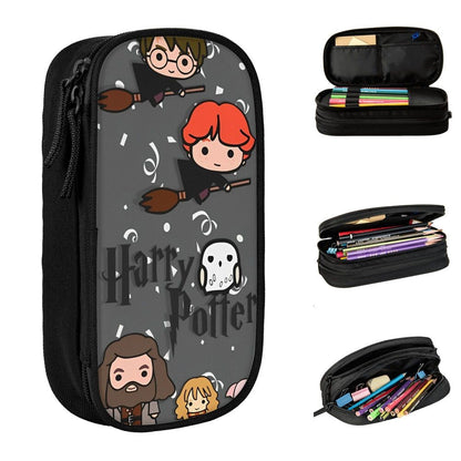 Desenho Animado Harries Filme P-Potters Magic World Estojo de Lápis Caneta Suporte Bolsas Estudante Material Escolar Necessaire Estojo de Lápis