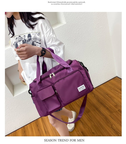 Womne's Travel Bags Handbags Gym Shoulder Bags Oxford Fitness Camping Trekking Bags Hiking Waterproof Outdoor Crossbody Bag