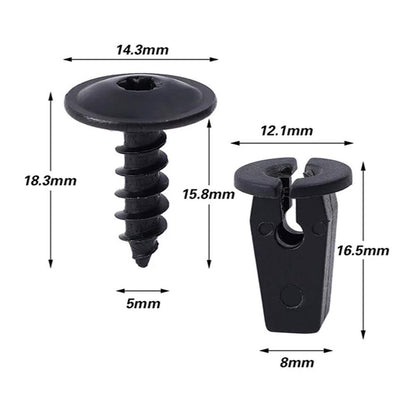 20/40pcs Auto Mudguard Lining Snap Screws for Volkswagen AUDI Engine Cover Undertray Splashguard Wheel Fastener Clips Bolt