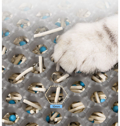 Tapete higiênico para gatos 60CMX90CM à prova d'água, camada dupla, para caixa de areia, tapete para gatos, tapete lavável e antiderrapante, para limpeza de animais de estimação