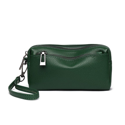 100% Genuine Cow Leather Wallet Purse Luxury Handbags Women Bags Designer Ladies Clutches Bags for Women Top Quality Phone Sac