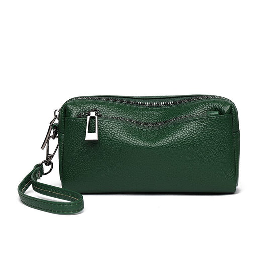 100% Genuine Cow Leather Wallet Purse Luxury Handbags Women Bags Designer Ladies Clutches Bags for Women Top Quality Phone Sac