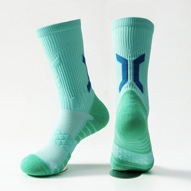 1/3 pairs professional men's basketball socks with thick towel bottom breathable sports socks men's long badminton socks
