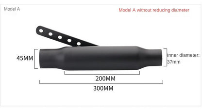 2PCS Universal Retro Motorcycle Exhaust Muffler Pipe 38/40/43/45mm For Harley Triumph CG125 Pit Bike Black Chrome