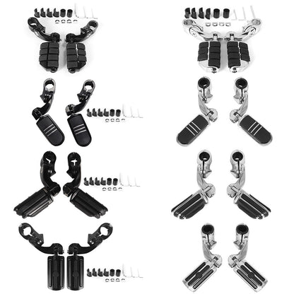 1 1/4" 32mm Motorcycle Foot Rest Highway Engine Guard Foot Pegs Mount Footrest For Harley Touring Honda Kawasaki Suzuki Yamaha