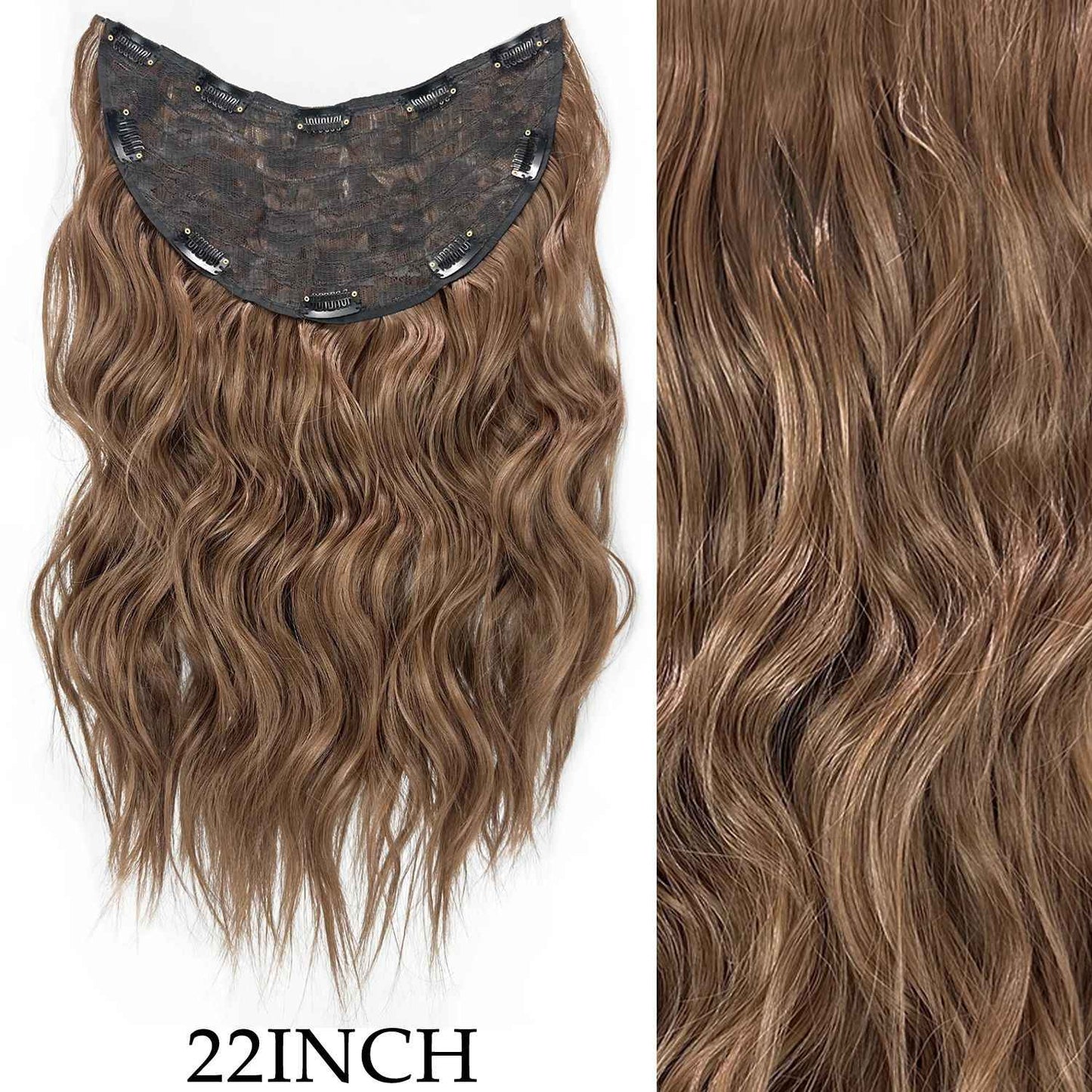 7 peças/conjunto de aplique de cabelo com 16 grampos, preto, longo e liso, cabelo natural, aplique de cabelo ombre, fibra resistente ao calor para penteado feminino
