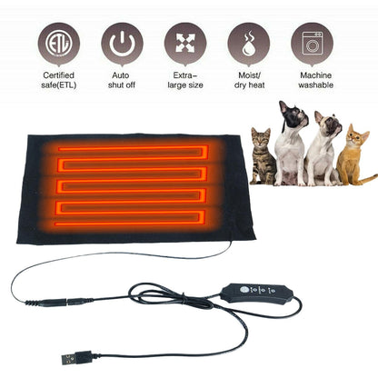 Almofada de Aquecimento USB Dobrável Quente Folha Aquecida À Prova D'Água Assento de Carro para Cachorro Tapete Almofada para Animais de Estimação Réptil Inverno Aquecedor Elétrico para Animais de Estimação