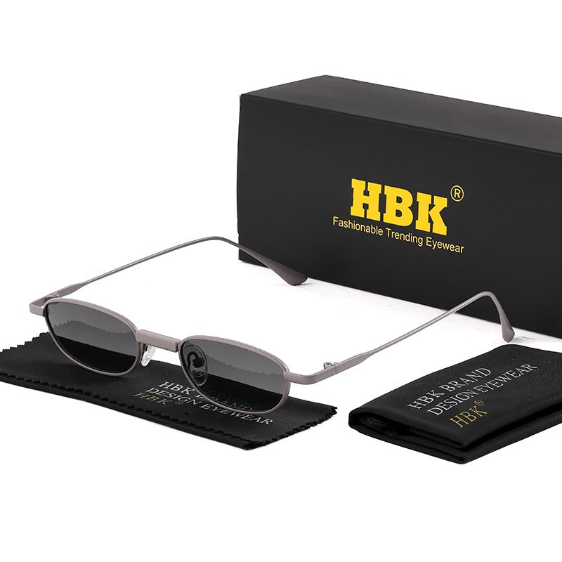 Óculos de Sol HBK New Retrô Polarizados Masculino Armação Pequena Lentes Tac Óculos de Sol Punk Feminino Pesca Óculos de Festa ao Ar Livre