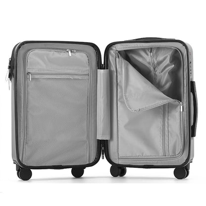 Mala de Viagem Multifuncional com Abertura Frontal 20/22/24/26 Polegadas em ABS com Design Antichoque e Separação Seco/Molhado para Viagem