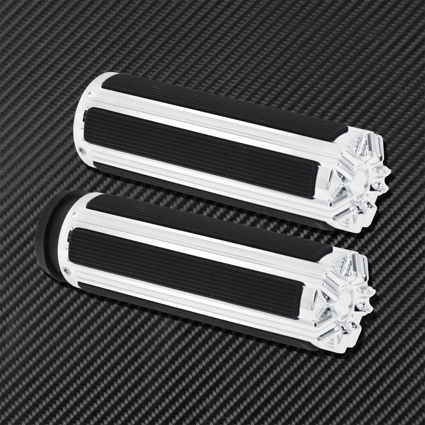 1'' Electronic Hand Grips Motorcycle 25mm Throttle Handle Bar Black/Chrome For Harley Softail FXDLS Breakout Touring FLHR Trike