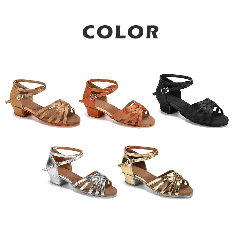Girls Dance Shoes Kids Child Girl's Ballroom Latin Dance Shoes for Women Modern Jazz Dancing Shoes Training Shoes Salsa Sandals