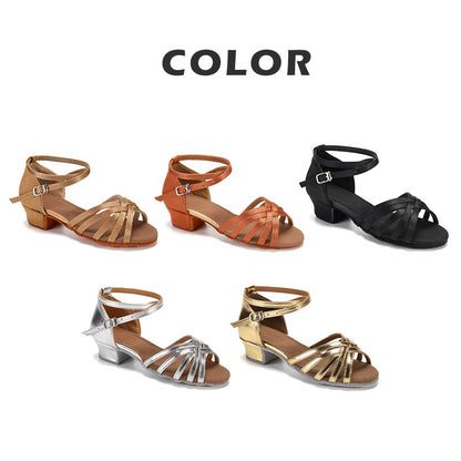 Girls Dance Shoes Kids Child Girl's Ballroom Latin Dance Shoes for Women Modern Jazz Dancing Shoes Training Shoes Salsa Sandals