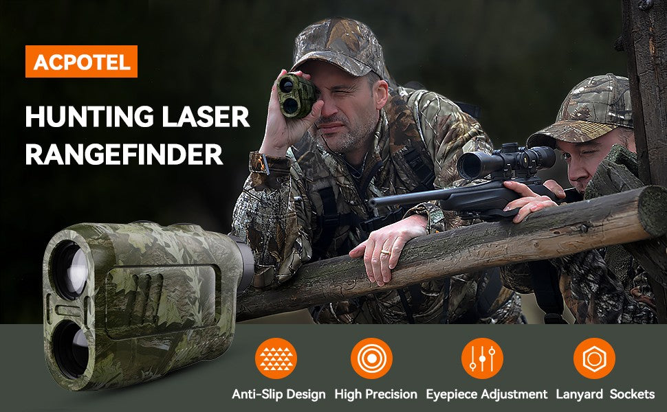 MiLESEEY Range finder 7° Grande Campo 656 Jardas telêmetro a laser para caça, com Modo de Medição de Chuva e Neblina, Modo Arco, Altura Automática