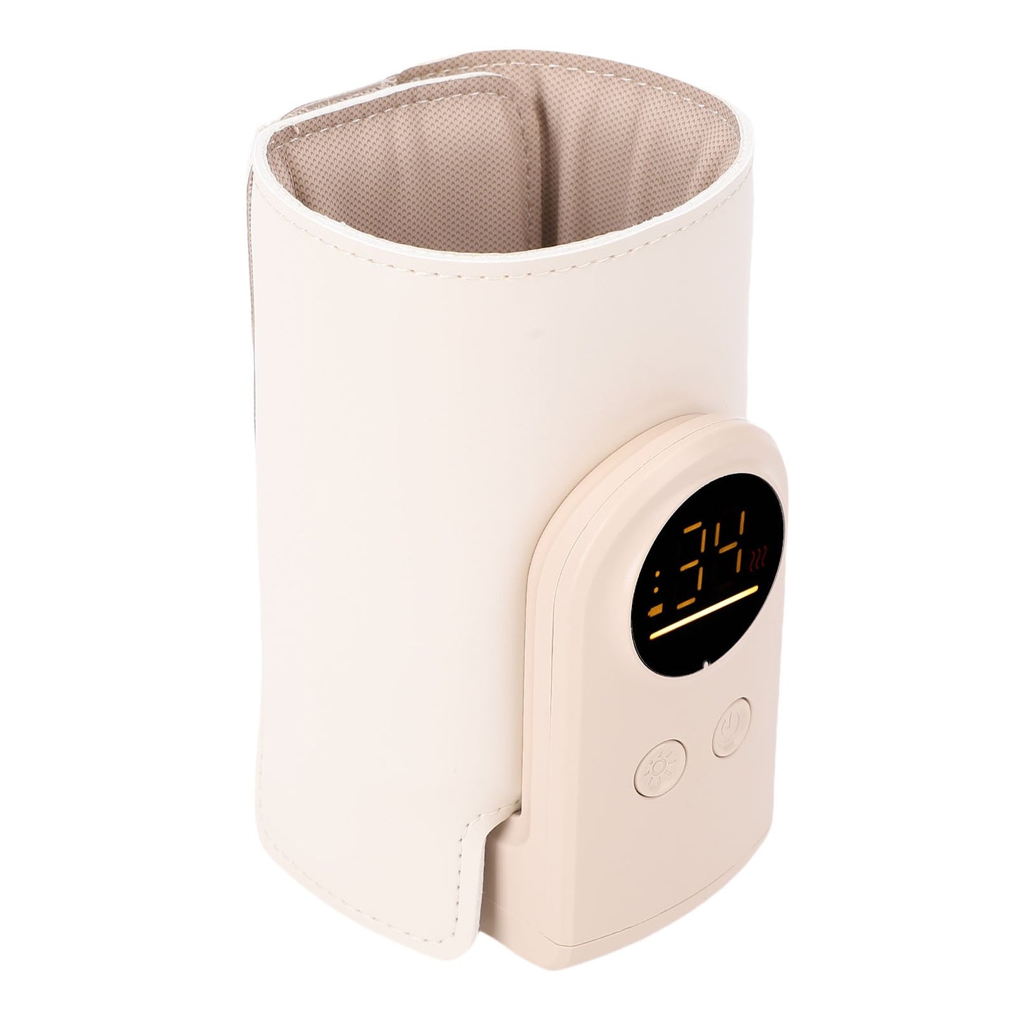 Milk Bottle Warmer Insulated Consistent Temperature USB Rechargeable Fabric ABS Baby Bottle Warmer Quiet Heating for Outdoor