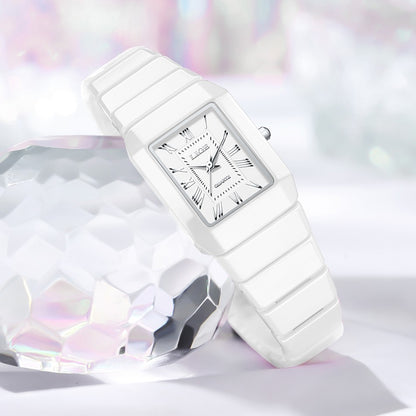 LIGE New Black Watch Women Fashion Creative Square Stainless Steel Ladies Waterproof Watches Elegant Bracelet Quartz Wristwatch