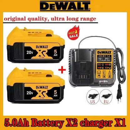 Bateria recarregável de íons de lítio DHL Ship DEWALT 20V 6.0Ah para ferramentas elétricas, substituição de bateria max DCB184 DCB200 DCB182 DCB180 DCB181