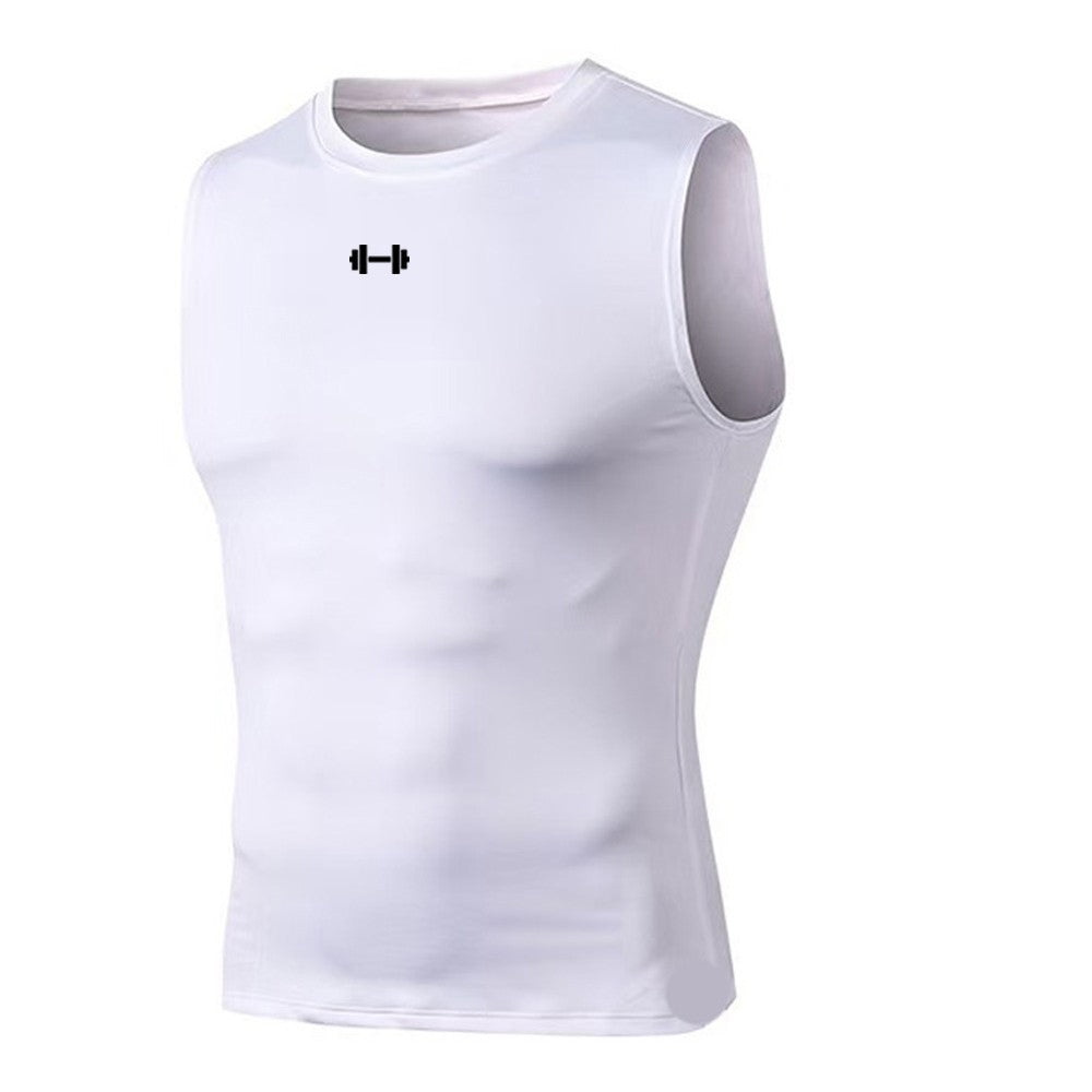 Compression Tank Top Men Gym Shirt Sleeveless Quick Dry Printing Sportswear Male Fitness Bodybuilding Vest Workout Muscle Top