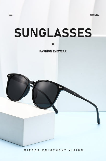 2025 New Ultra Light Square Black Face Enhancing Sunglasses With Trendy Natural Color And Uv Resistant  Sunglasses 3069