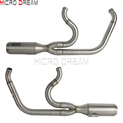 For Harley Softail Low Rider ST FXLRST 117 2025-26 Full Complete Exhaust System Swept-up Muffler Motorcycle Exhaust Pipes 2-In-1