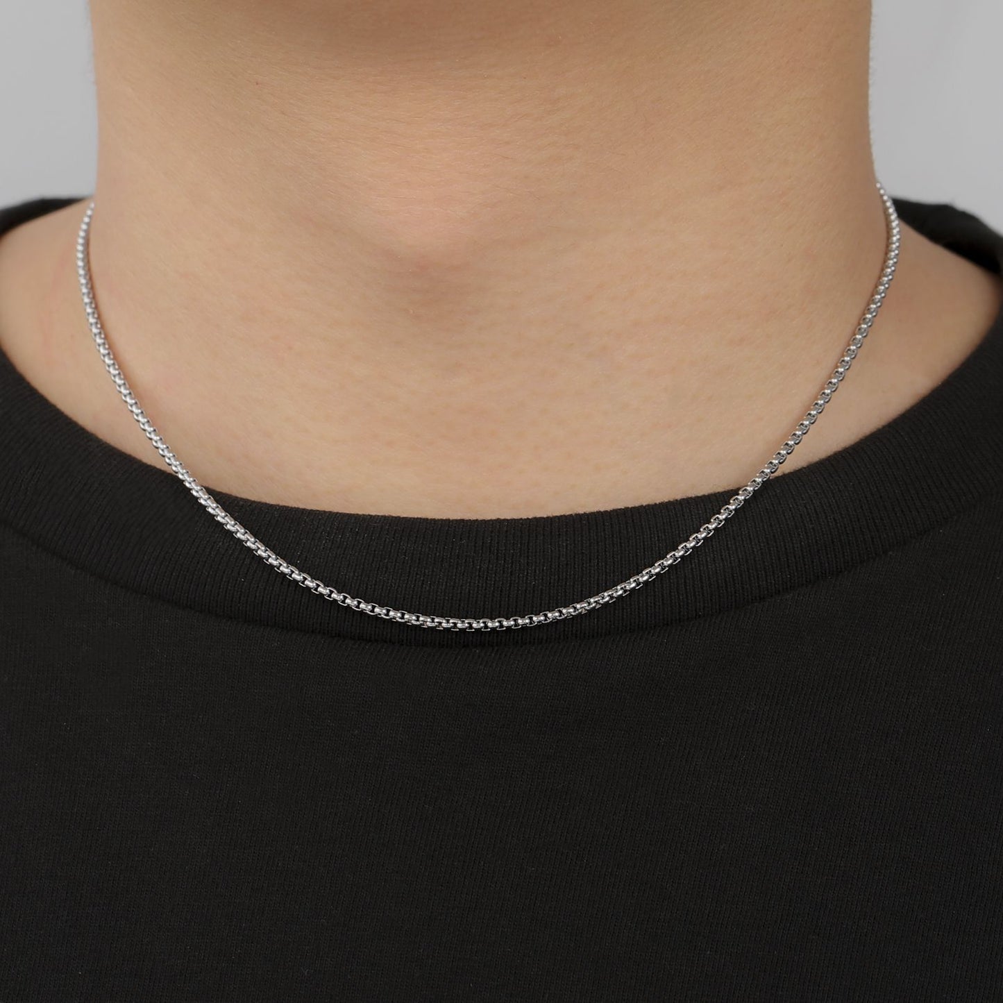 Colar Corrente Longa Skyrim Fashion Aço Inoxidável Punk Básico 2-7mm de Espessura Joia de Presente para Homens Mulheres Atacado