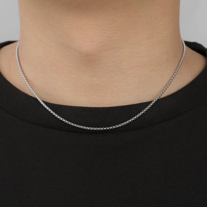 Colar Corrente Longa Skyrim Fashion Aço Inoxidável Punk Básico 2-7mm de Espessura Joia de Presente para Homens Mulheres Atacado