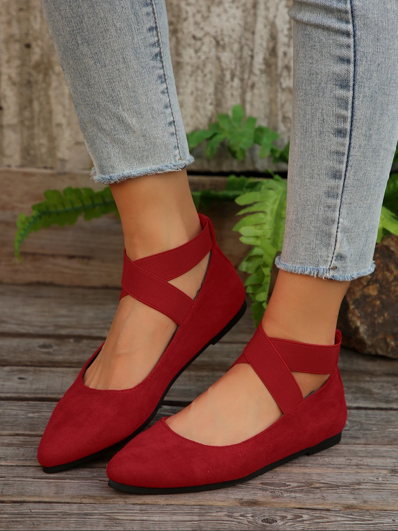 Flat Pointed Toe Flats for Women 2025 Spring New Beanie Shoes Shallow Mouth Elastic Strap Casual Women's Shoes