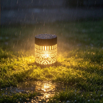 2 Pcs Solar Mandala Lamp, Openwork Wrought Iron Lamp, Solar Garden Decorative Lighting.