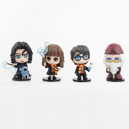 8 pçs/conjunto Mágica de Hogwarts Luna, Murta Que Geme, Dumbledore, Hermione, Rony, Snape Bonecos Colecionáveis