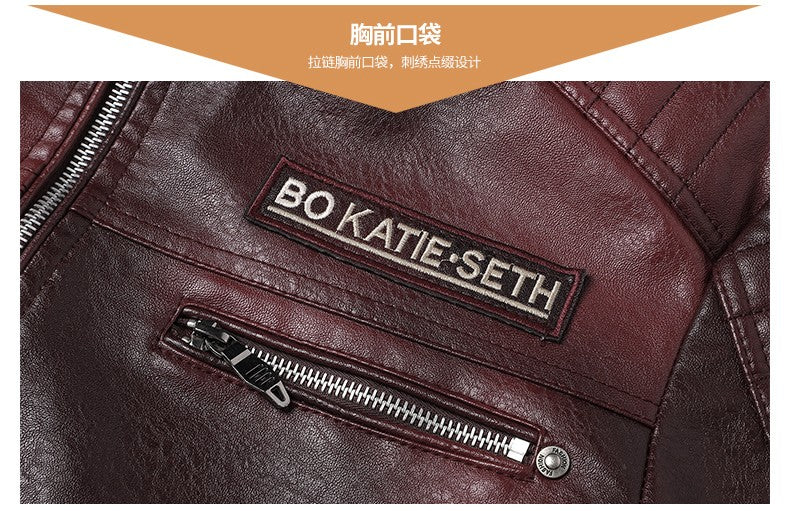 Quality New Male Casual Leather Jackets 7XL Autumn Winter Men Stand Collar Motorcycle Leather Jackets Vintage Leather Coat