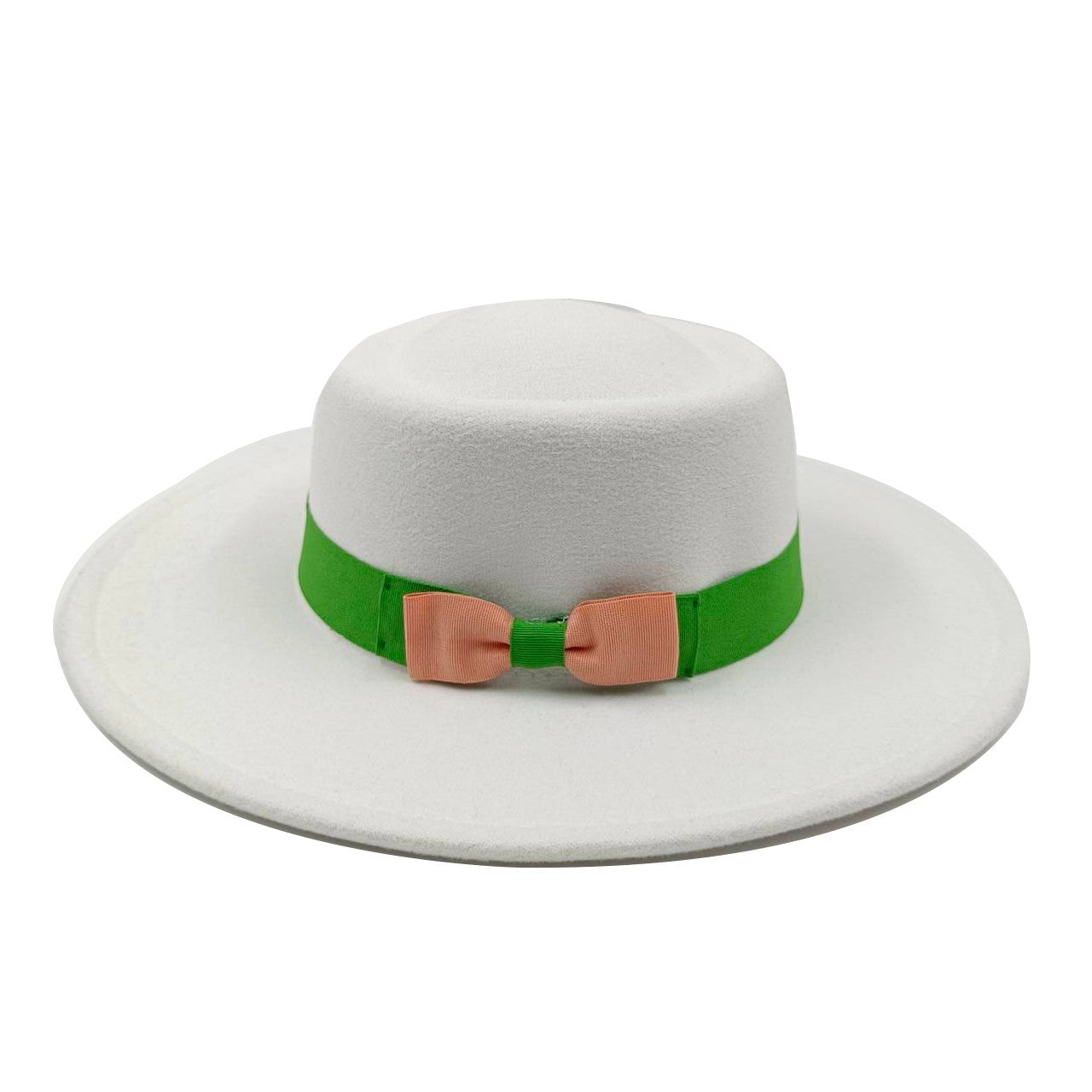 2022 new oversized edge flat top hat retro French felt hat outdoor sun hat women's big-brimmed fedora hat