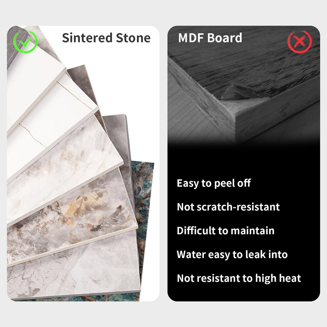 Nested Coffee Table: Set of 2 Modern Round Nesting Coffee Table Sintered Stone-top Stacking Sofa Accent Table for Living Room