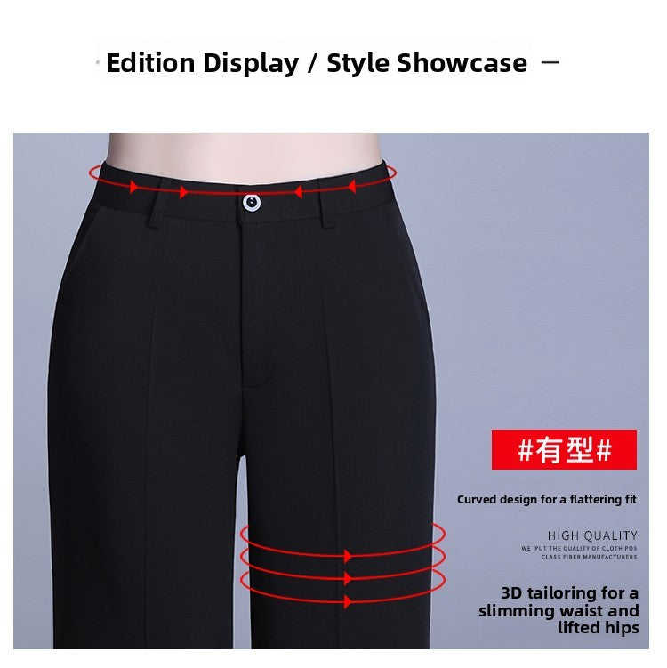 Bla Straight Leg Work Pants Women's Autumn Winter Spring Profional Suit Pants Slimming Formal Long Trousers for Office
