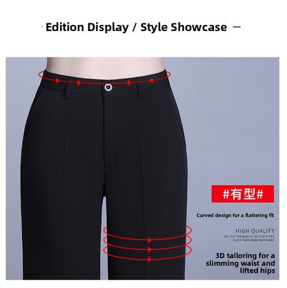 Bla Straight Leg Work Pants Women's Autumn Winter Spring Profional Suit Pants Slimming Formal Long Trousers for Office