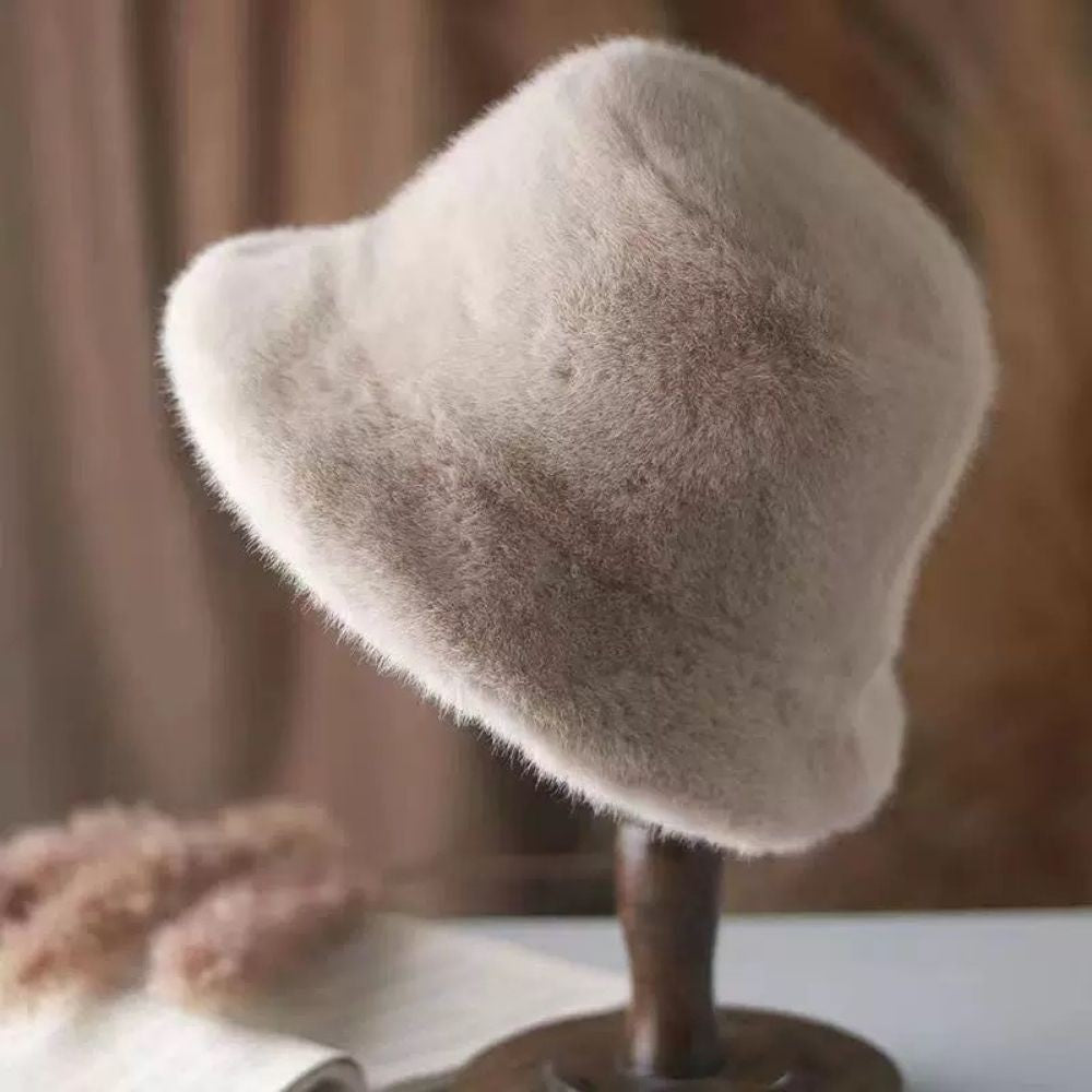 Hot Sale Fluffy Faux Fur Bucket Hats Women Warm Thick Plush Winter Hat Lady Fashion Fisherman Cap Korean Furry Bucket Hat Y2k