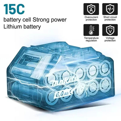 Bateria Recarregável Original Makita 18V 6.0Ah, para Bateria de Ferramentas Elétricas Makita BL1860 BL1830B BL1840 BL1840B BL1850 BL1850B
