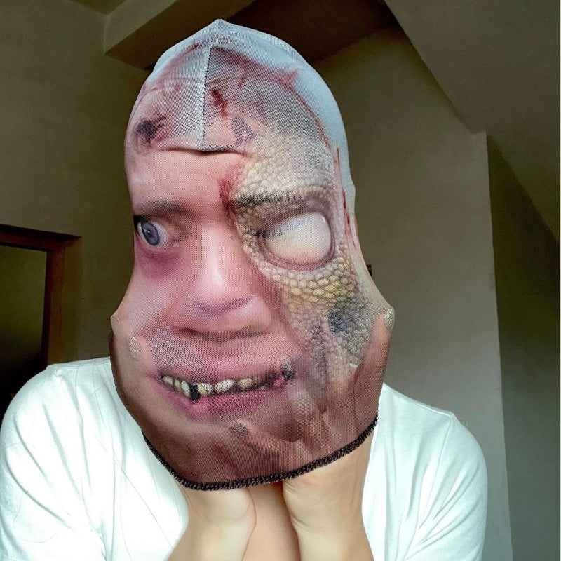 3D Digital Print Mask Creative Horror Cosplay Headscarf Halloween Party Hip Hop Headwear