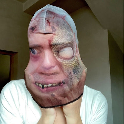 3D Digital Print Mask Creative Horror Cosplay Headscarf Halloween Party Hip Hop Headwear