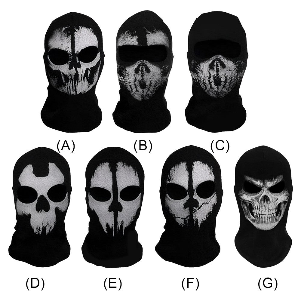 Halloween new mask Black Mask Balaclava Beanies Hats Men Ghost Skull Full Face Warmly Mask Hood Beanie Ggorros Hombre Casquette