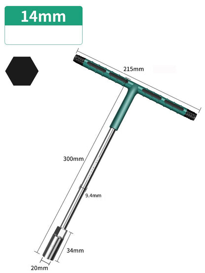 Chave de Torque de Soquete T de 6 a 19 mm Cabo de Borracha Chave Hexagonal Conjunto de Soquetes de Reparo para Mecânica Ferramenta de Oficina Mecânica Automotiva Ferramentas Manuais