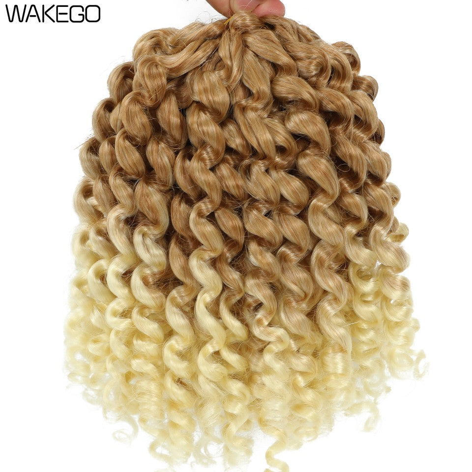 1-4 Pacotes 2X Ringlet Wand Curl Jamaican Bounce 8 polegadas Sintético Wand Curl Twist Braids Hair Crochet Cabelo Cacheado Extensões 20 Raízes